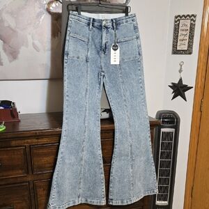 Saige Flare & Wide Leg Jeans - Blue 13/31
